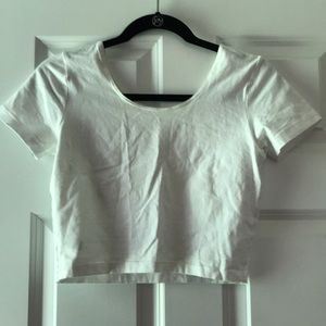 White T-shirt crop top